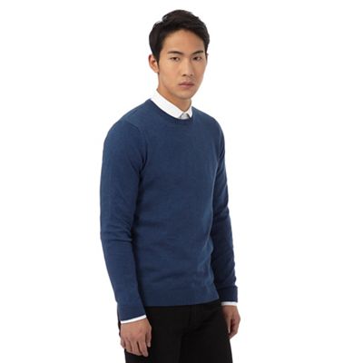 Red Herring Big and tall blue crew neck jumper